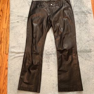 Black leather pants